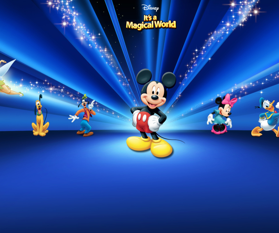 Fondo de pantalla Disney Characters Dark Blue 960x800
