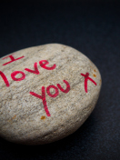 Обои I Love You Written On Stone 132x176