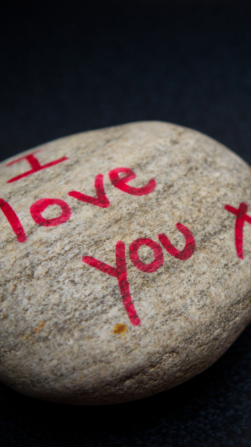 Fondo de pantalla I Love You Written On Stone 360x640