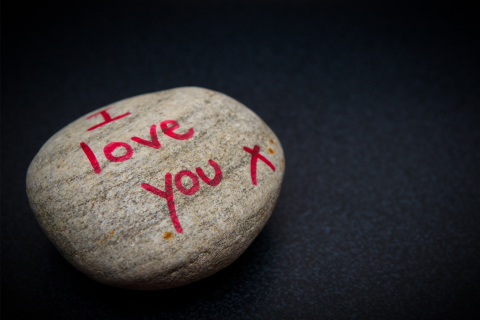 Sfondi I Love You Written On Stone 480x320