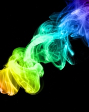 Das Colorful Smoke Wallpaper 176x220