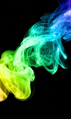 Das Colorful Smoke Wallpaper 240x400