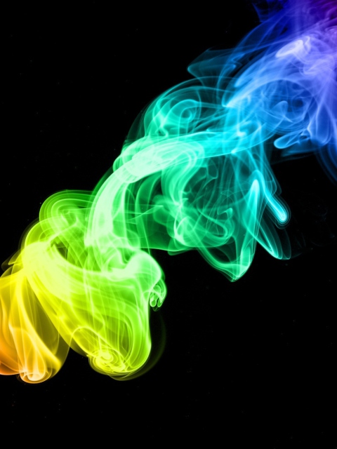 Обои Colorful Smoke 480x640