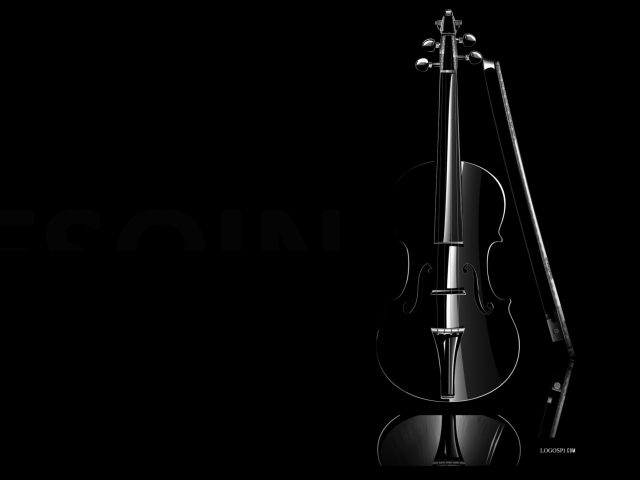 Fondo de pantalla Black Violin 640x480