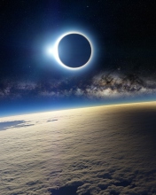 Eclipse From Space wallpaper 176x220