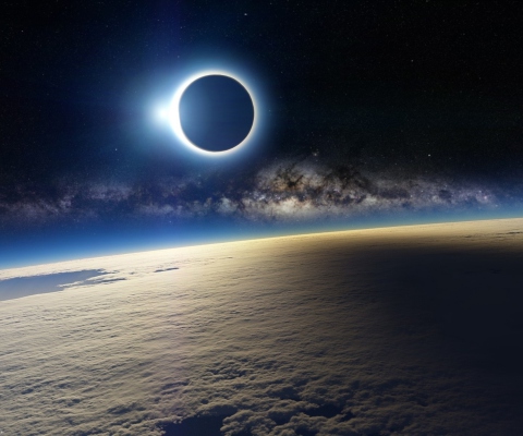 Eclipse From Space wallpaper 480x400