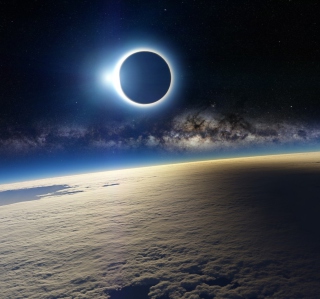 Kostenloses Eclipse From Space Wallpaper für iPad