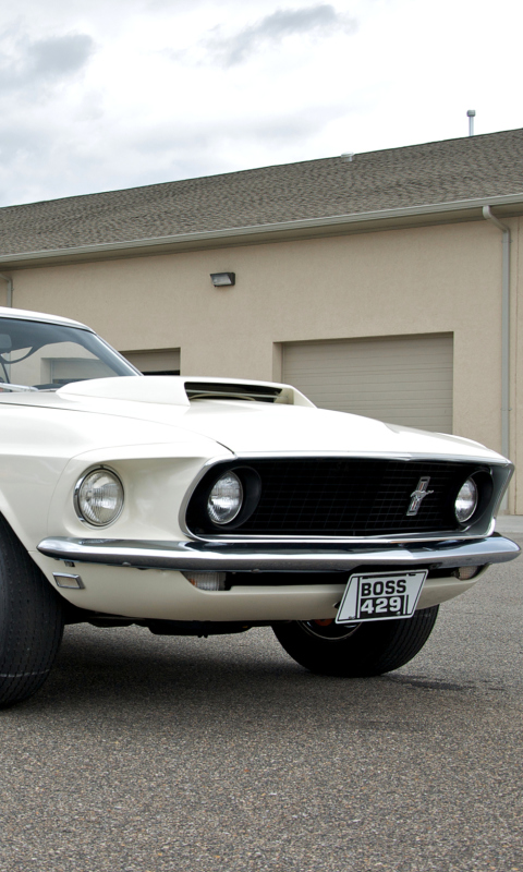 Обои 1969 Ford Mustang Boss 429 480x800