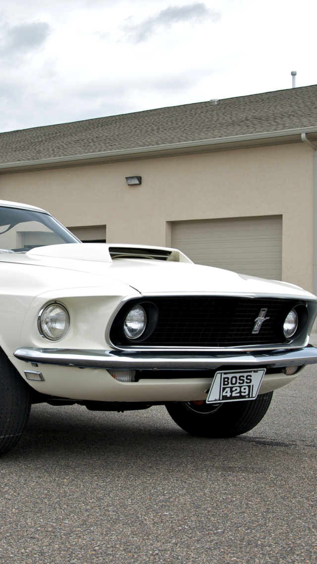 Обои 1969 Ford Mustang Boss 429 640x1136