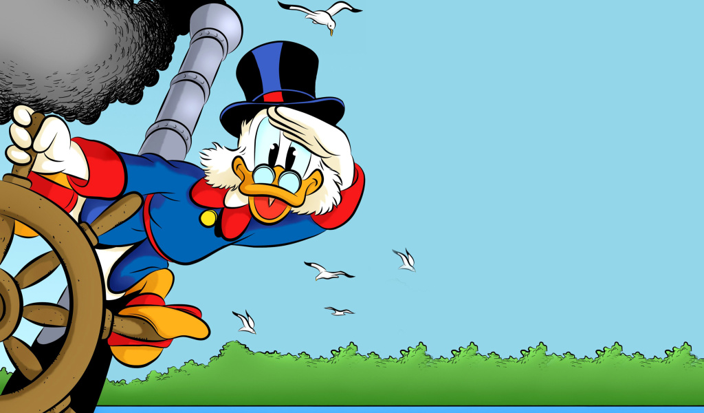 DuckTales, richest duck Scrooge McDuck wallpaper 1024x600