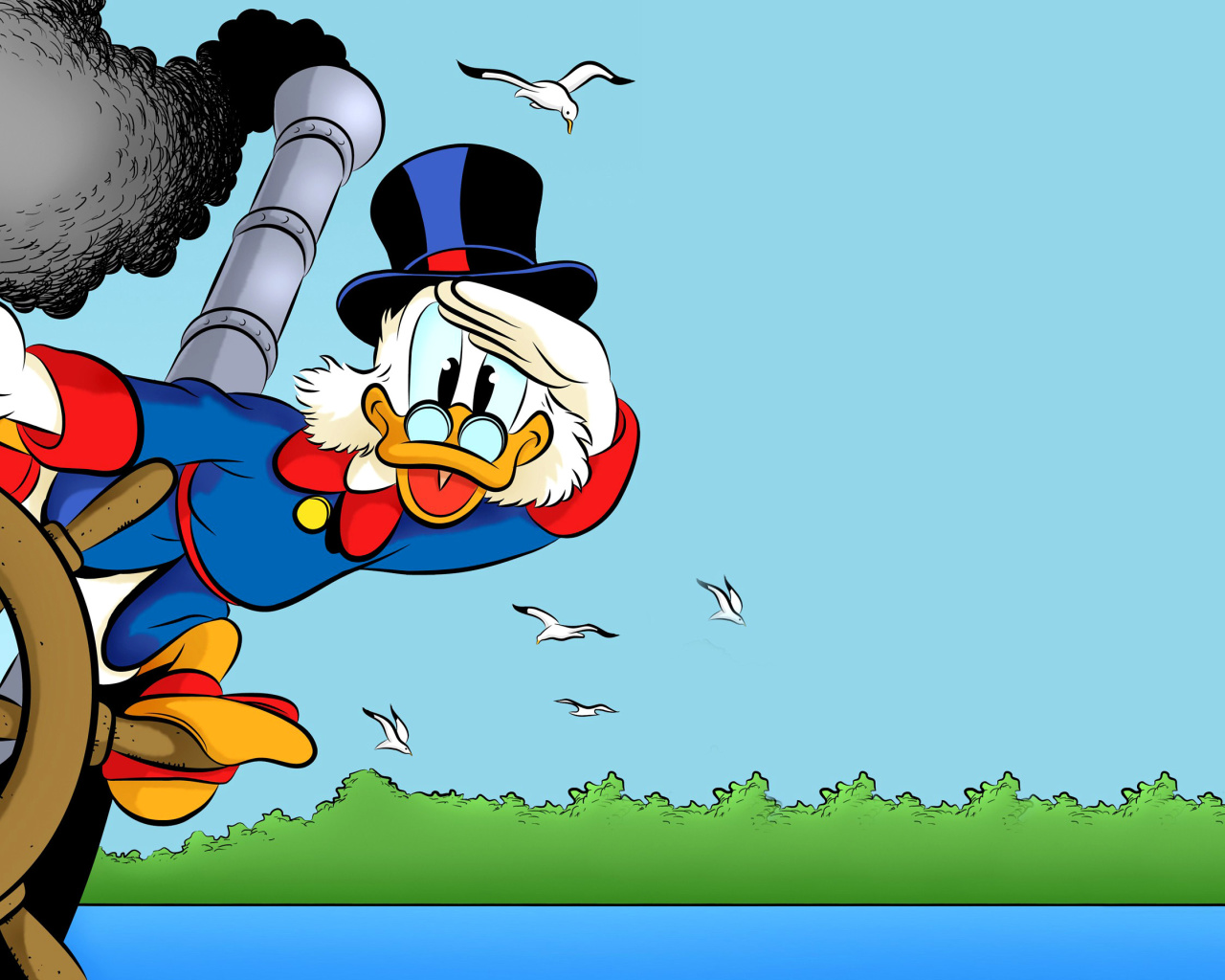 Sfondi DuckTales, richest duck Scrooge McDuck 1280x1024