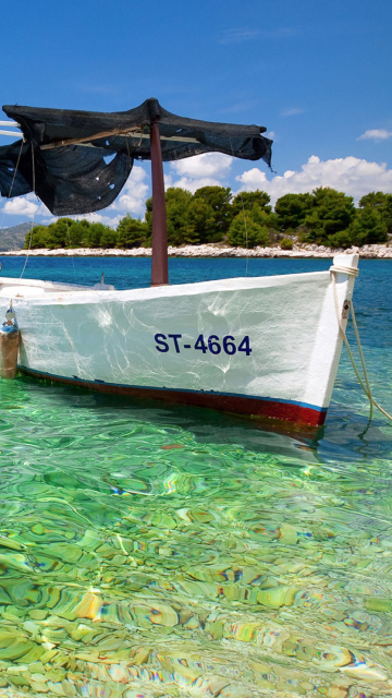 Boat In Croatia wallpaper 360x640