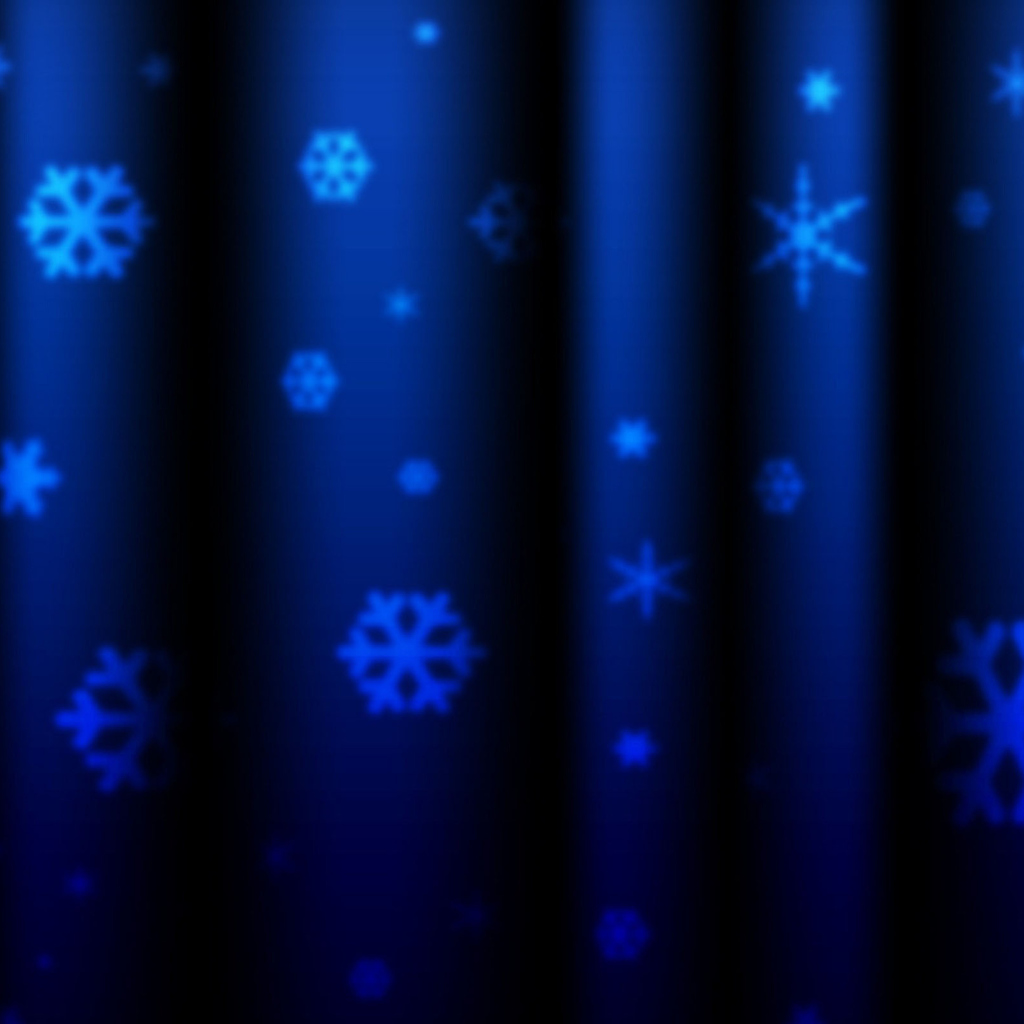 Das Blue Snowflakes Wallpaper 1024x1024