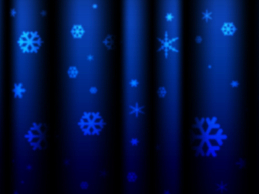 Das Blue Snowflakes Wallpaper 1024x768