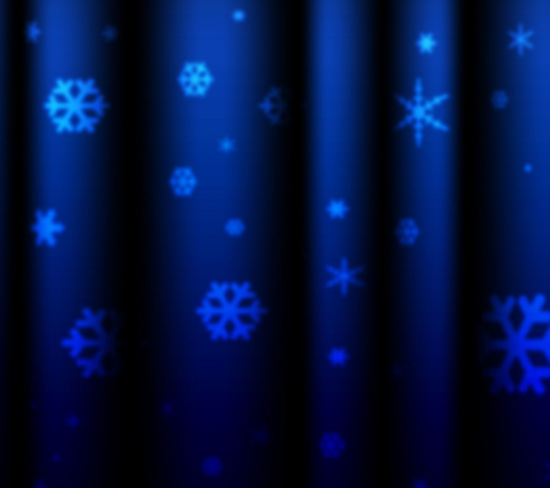 Das Blue Snowflakes Wallpaper 1080x960