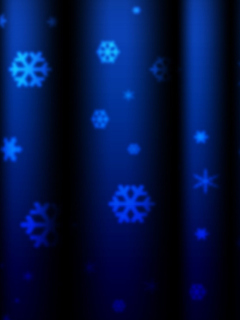 Das Blue Snowflakes Wallpaper 240x320