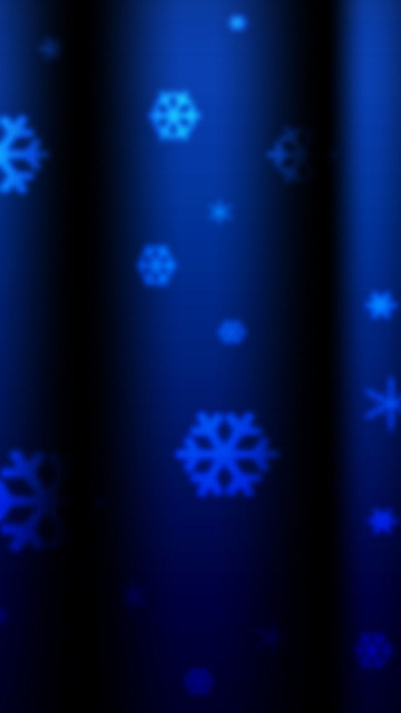 Das Blue Snowflakes Wallpaper 360x640
