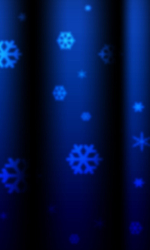 Das Blue Snowflakes Wallpaper 480x800