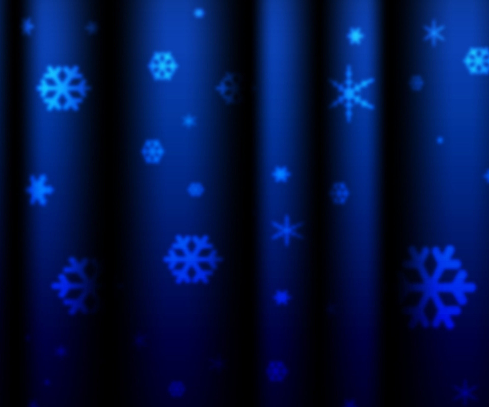 Fondo de pantalla Blue Snowflakes 960x800