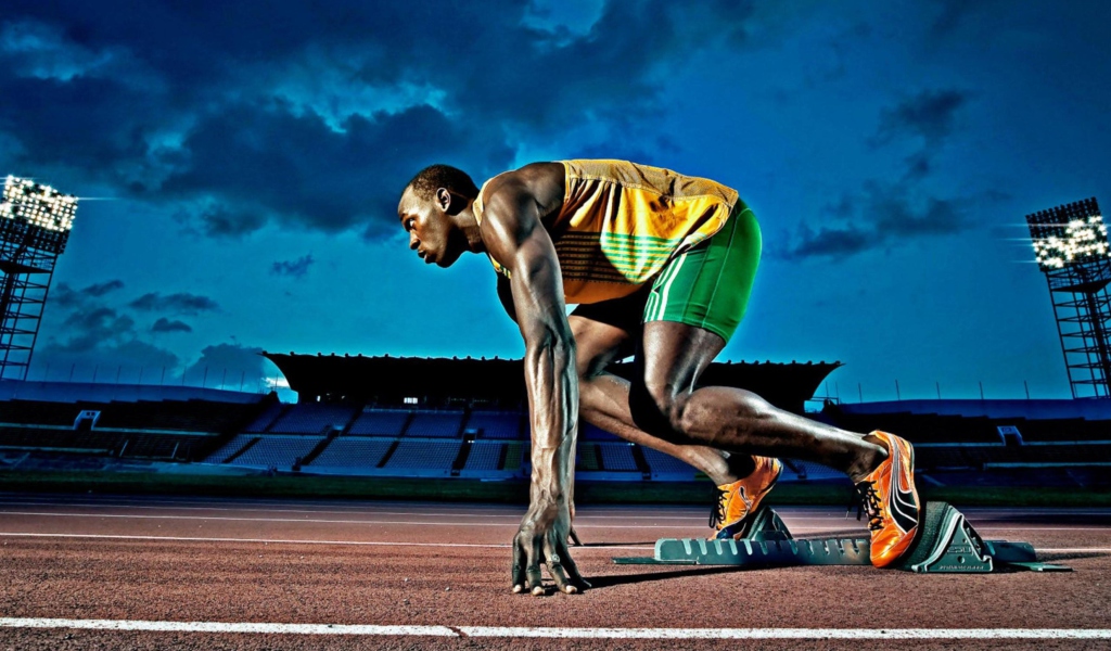 Fondo de pantalla Usain Bolt Athletics 1024x600