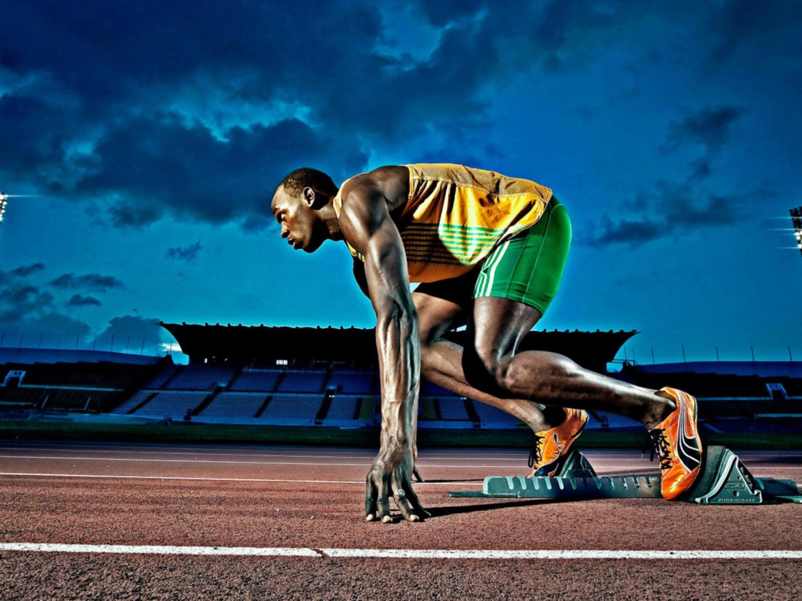 Das Usain Bolt Athletics Wallpaper 1152x864