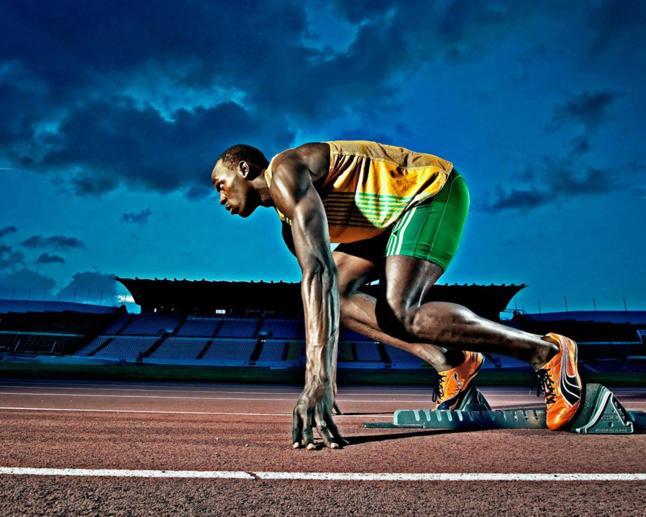 Обои Usain Bolt Athletics 1280x1024