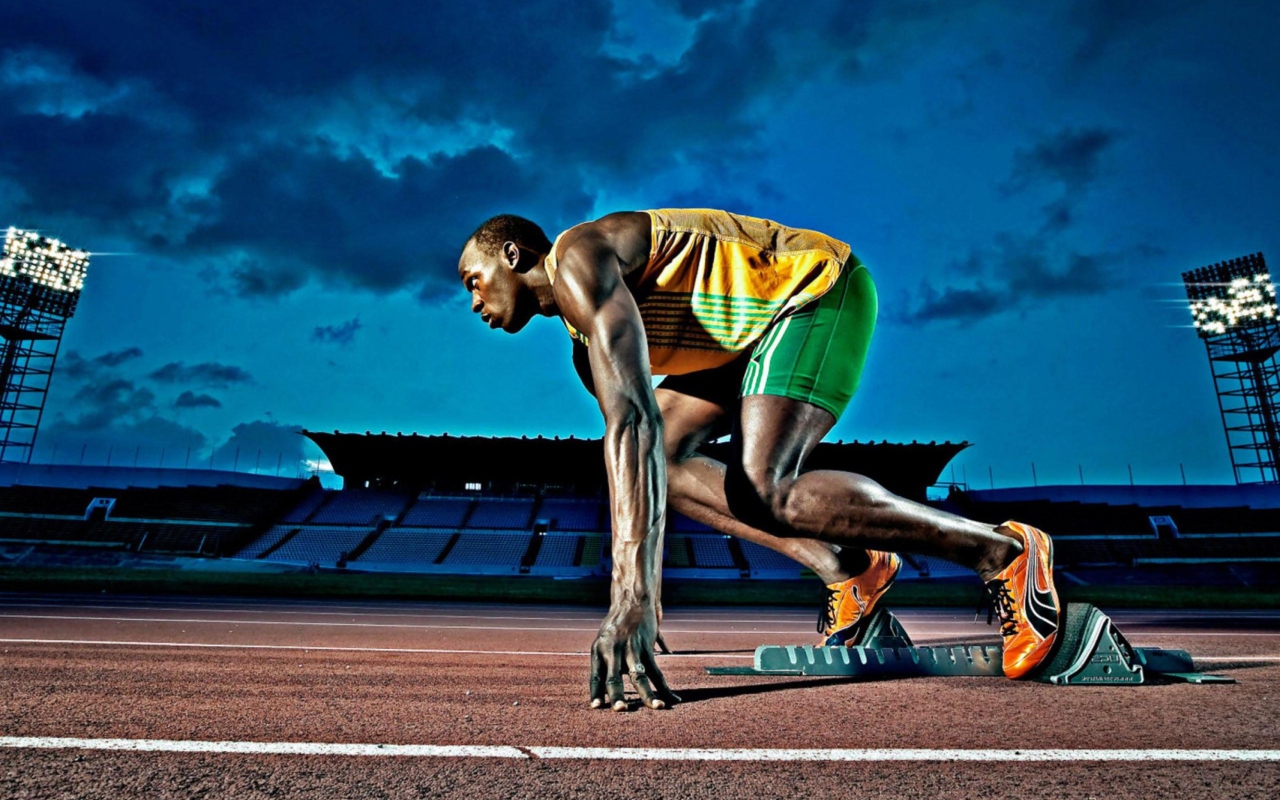 Das Usain Bolt Athletics Wallpaper 1280x800