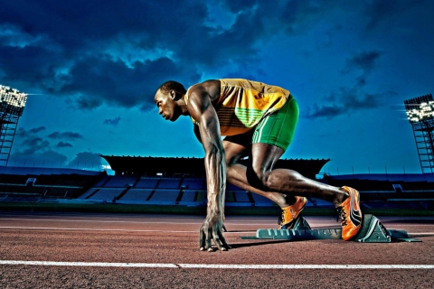 Usain Bolt Athletics wallpaper 480x320