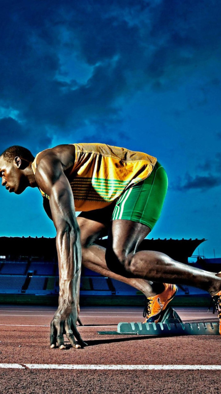 Das Usain Bolt Athletics Wallpaper 750x1334