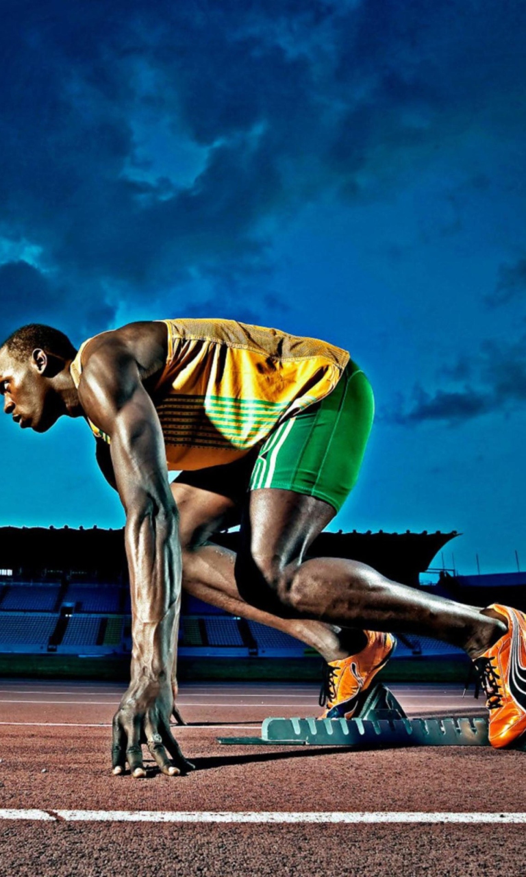 Fondo de pantalla Usain Bolt Athletics 768x1280