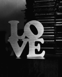 Love Black And White Sign wallpaper 128x160
