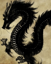 Fondo de pantalla Chinese Black Dragon 176x220