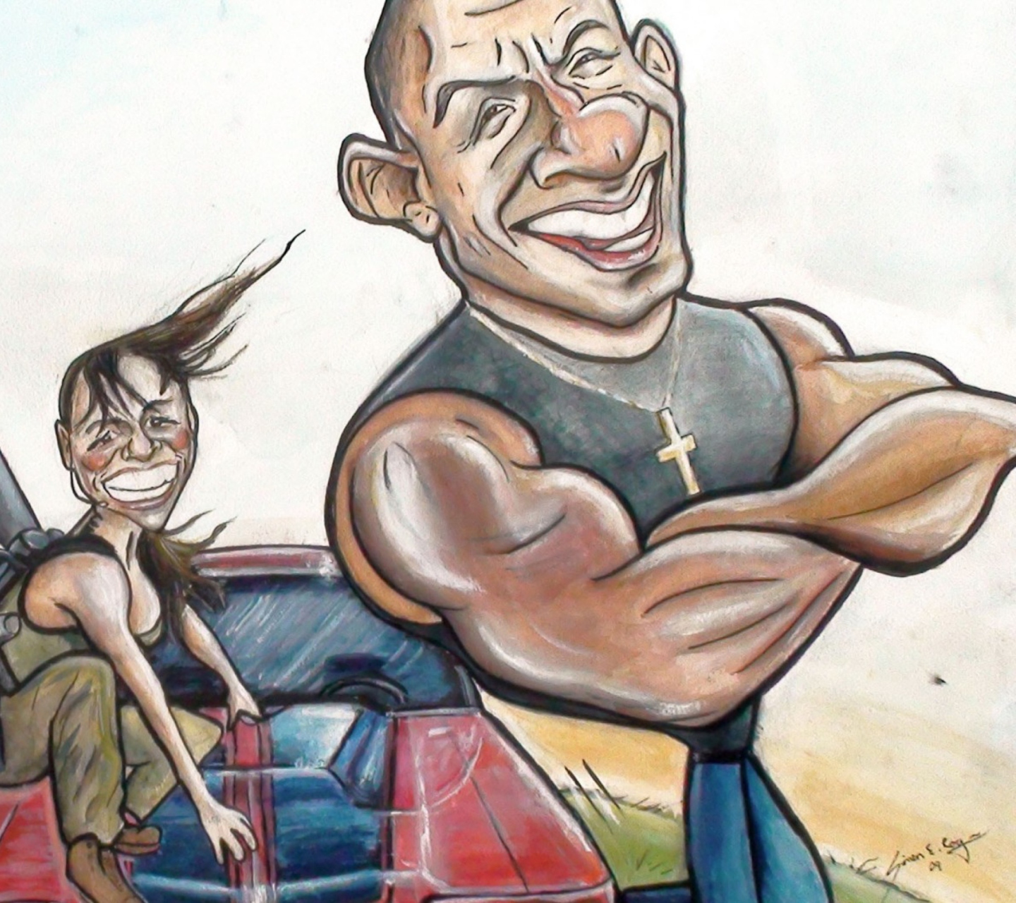 Das Vin Diesel Drawing - Fast And Furious Wallpaper 1440x1280