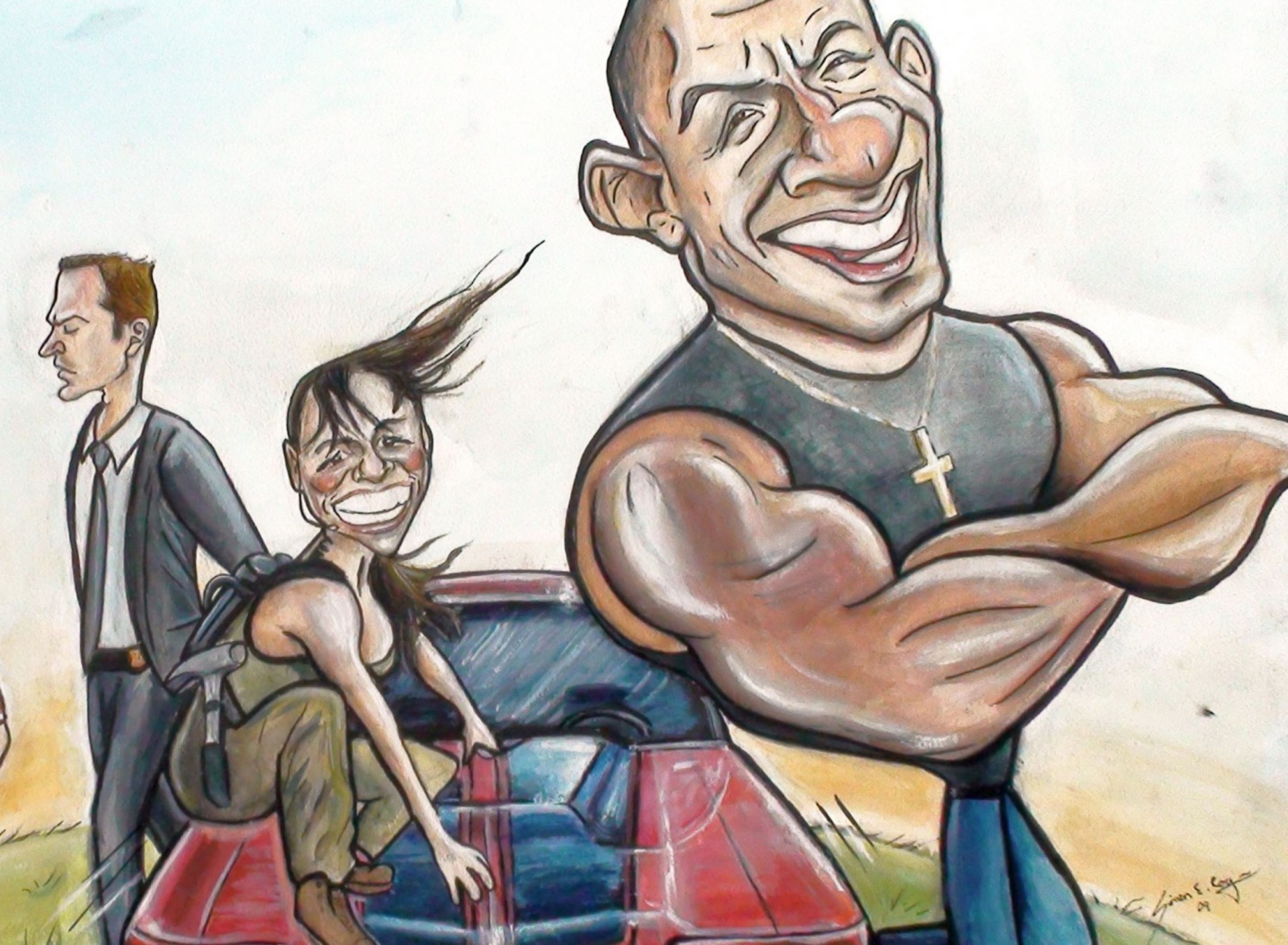 Sfondi Vin Diesel Drawing - Fast And Furious 1920x1408