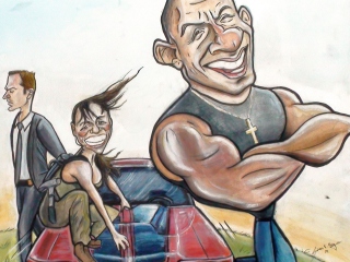 Vin Diesel Drawing - Fast And Furious wallpaper 320x240