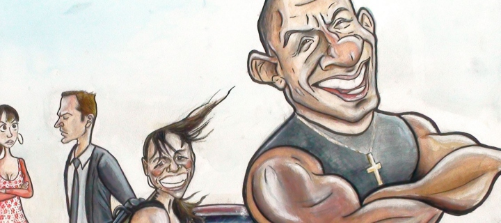 Screenshot №1 pro téma Vin Diesel Drawing - Fast And Furious 720x320