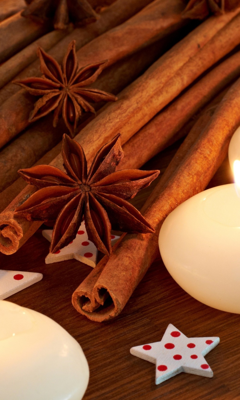 Star Anise And Cinnamon wallpaper 768x1280