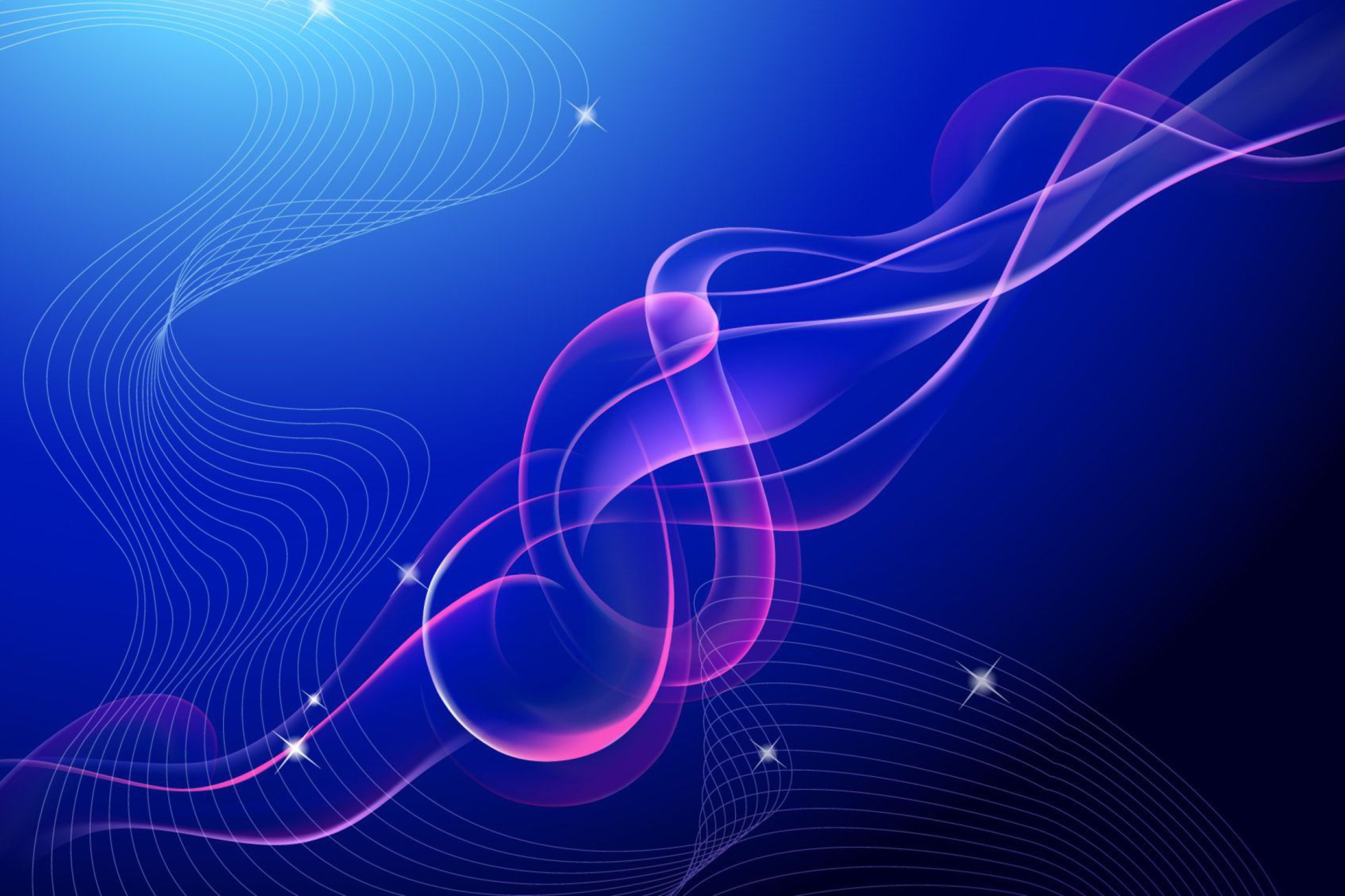 Fondo de pantalla Blue Vector Waves 2880x1920