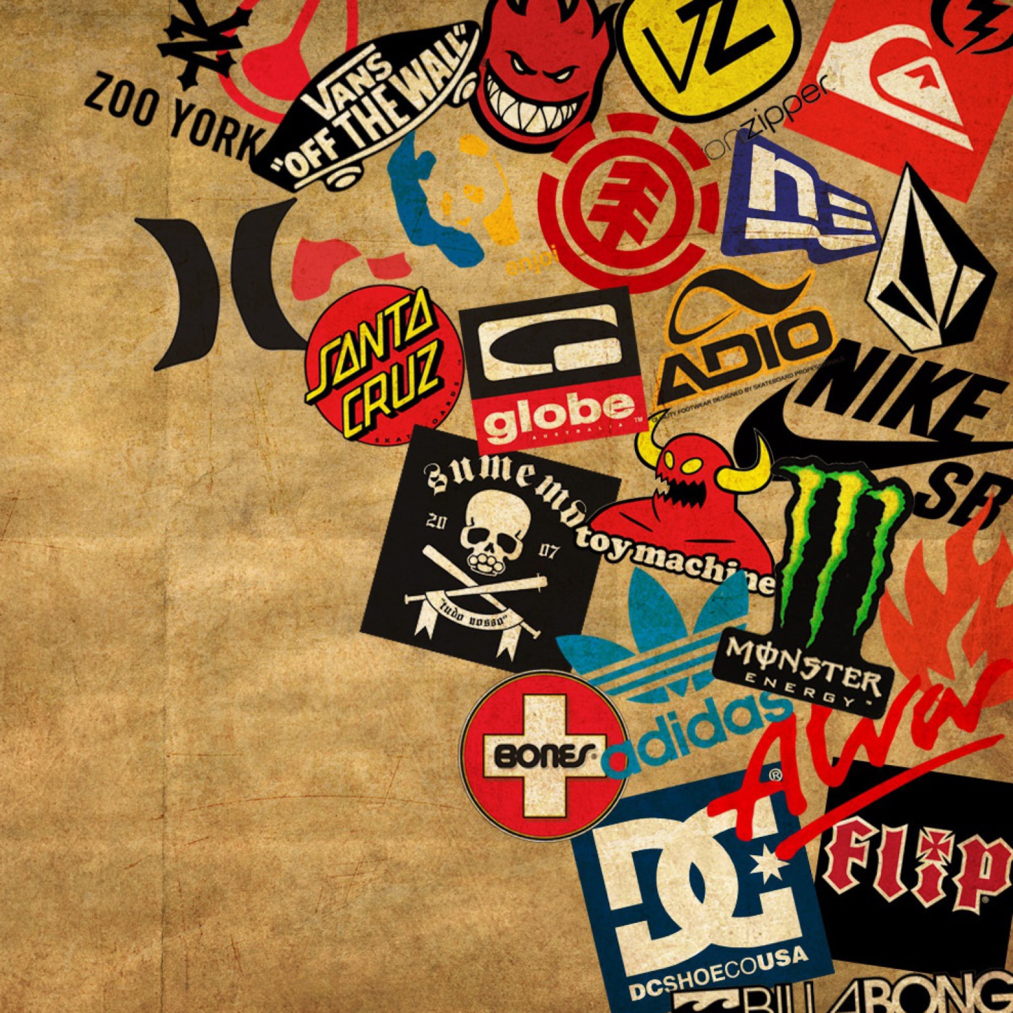 Das Skateboard Logos Wallpaper 2048x2048