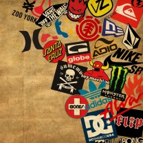 Das Skateboard Logos Wallpaper 208x208