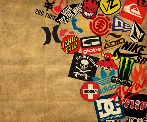 Fondo de pantalla Skateboard Logos 480x400