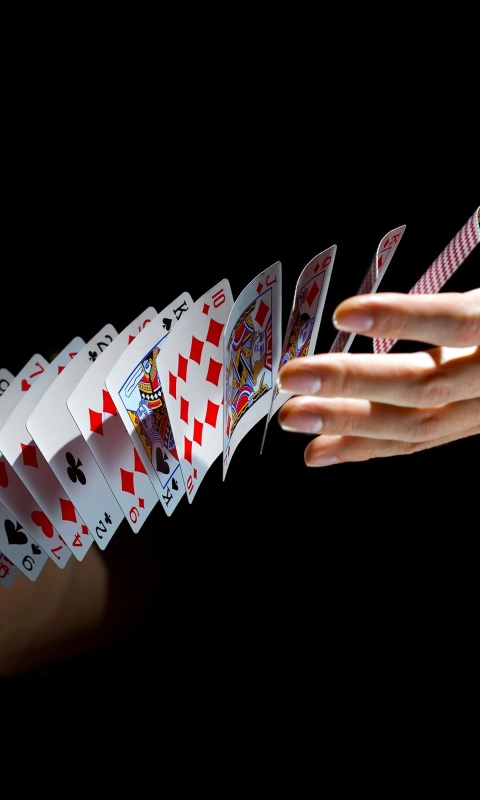 Das Playing cards trick Wallpaper 480x800