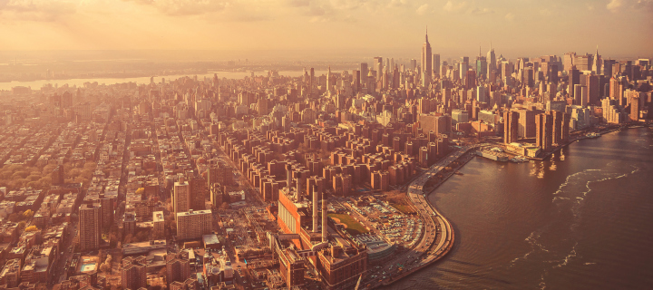 Fondo de pantalla Manhattan, New York City 720x320