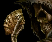 Das Poker Skeleton Wallpaper 176x144