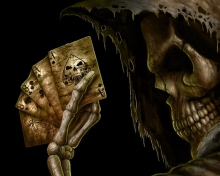 Das Poker Skeleton Wallpaper 220x176