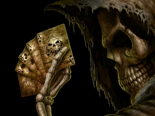 Poker Skeleton wallpaper 640x480