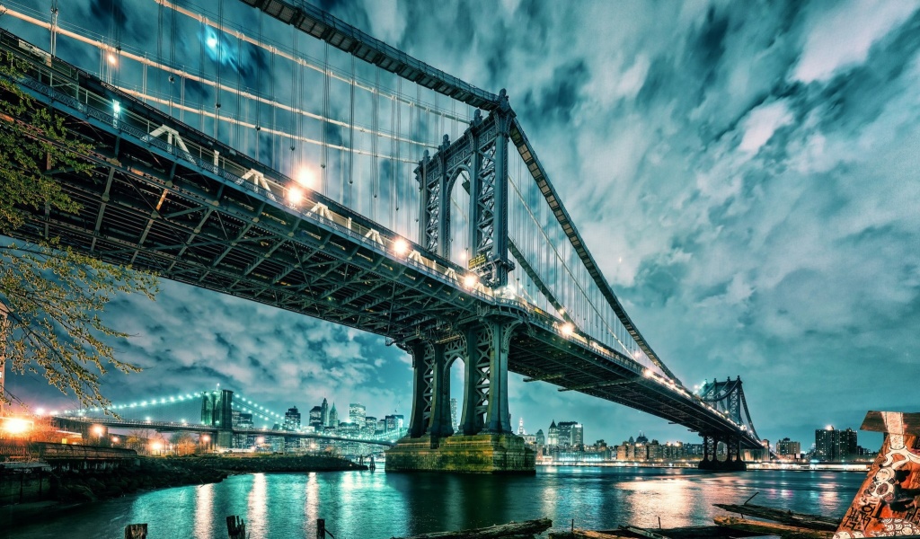 Das Manhattan Bridge HD Wallpaper 1024x600