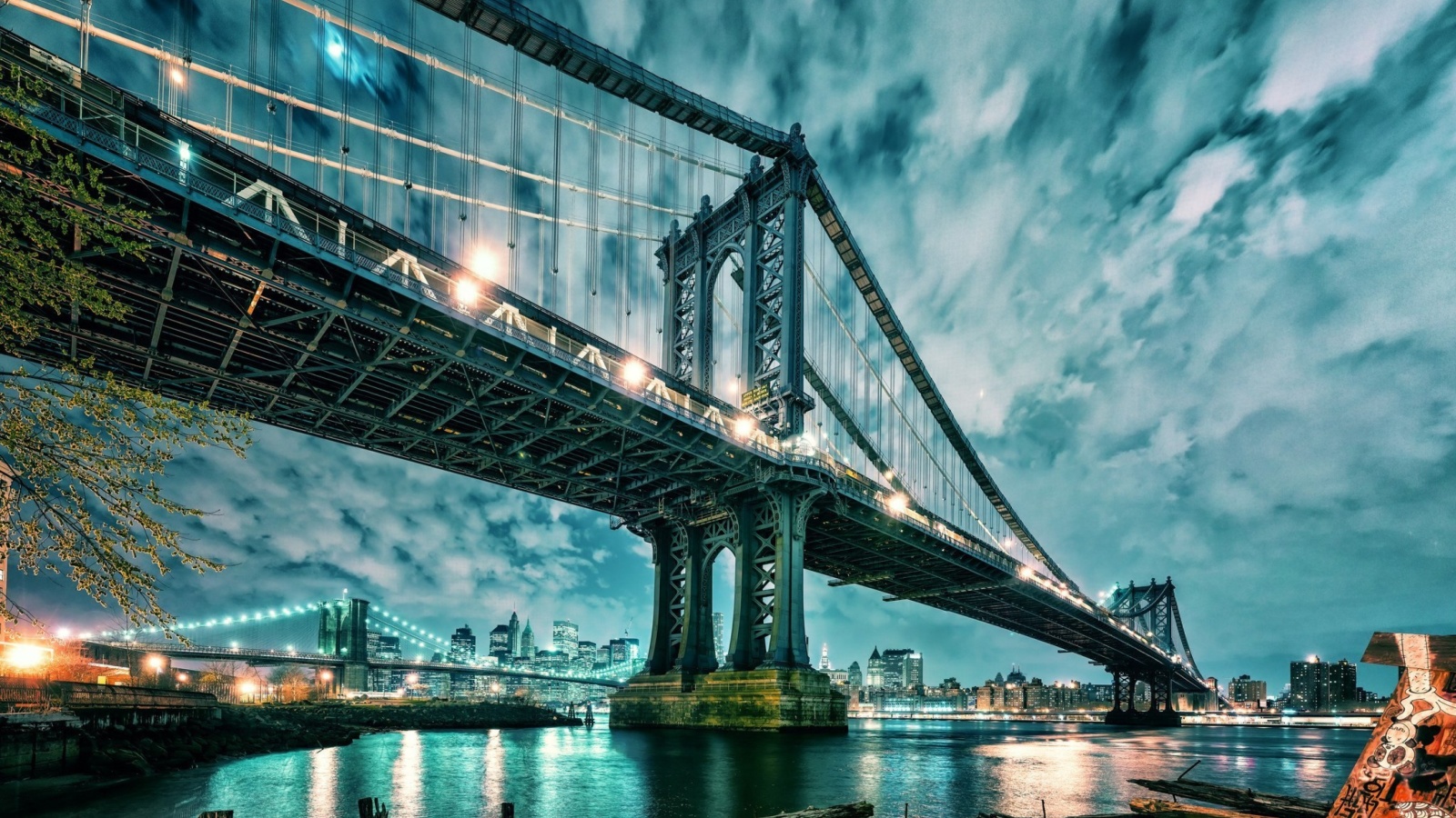 Das Manhattan Bridge HD Wallpaper 1600x900