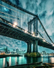 Das Manhattan Bridge HD Wallpaper 176x220