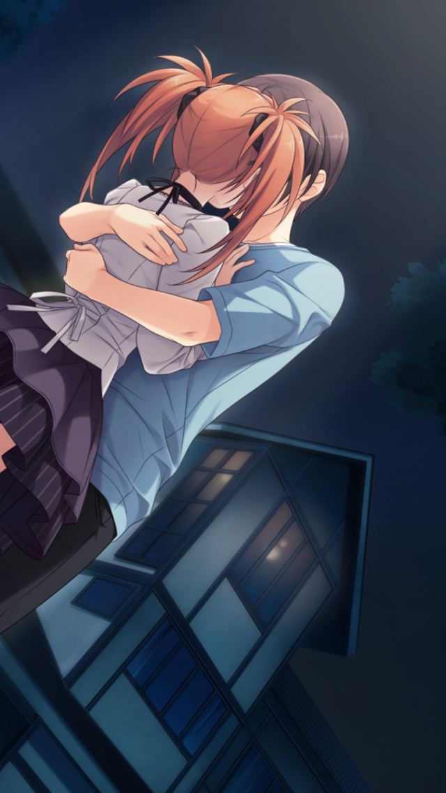 Das Anime Kiss Of Love Wallpaper 640x1136
